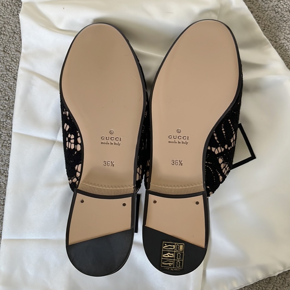 Gucci Princetown black and nude loafer slide mule - Picture 2 of 8